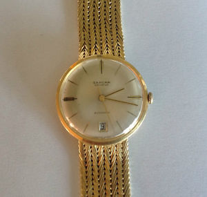 SARCAR  GENEVE VOLLGOLDUHR MASSIV 750/18K UNISEX TOP ZUSTAND RARE AUTOMATIC 76gr
