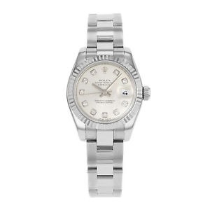 Rolex Datejust 179174 sdo Acero & 18k Oro Blanco Automático Reloj Mujer