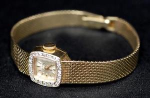 Vintage Lady Elgin Diamond  ~ Solid 14KYellow Gold ~ 21 Jewel Wristwatch