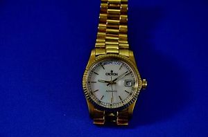 Croton 18Kt Yellow Gold, Day Date, Mother of Pearl Face, Men's Watch