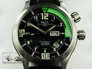 Ball Automatic Watch Engineer Master II Diver DM1020A. Black-Green