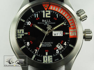 Ball Automatic Watch Engineer Master II Diver DM1020A. Black-Red