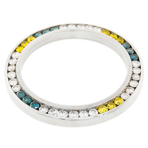 Rolex Datejust bizeles reloj diamantes acero inoxidable hombre 36mm