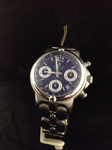 Bertolucci Vir Watch Blue Stainless Steel New 654 Chrono Automatic
