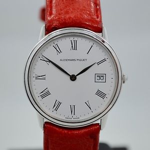 Audemars Piguet 18K White Gold Ladies Dress Quartz Date Wristwatch