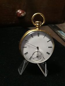 Circa 1850-1870 Jules Robert and Co 18 KT 21 Jewel Pocketwatch; Running