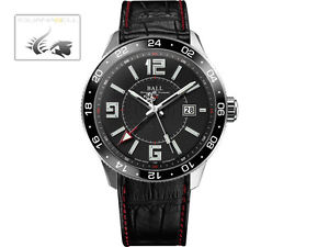 Ball Engineer Master II Pilot GMT Watch, Ball RR1201, Black, Crocodile band