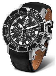 Vostok Europe AN-225 MRIYA Automatic Chrono Silver/Black Watch NE88-5555237