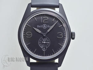 Authentic BELL & ROSS BR-123 PHANTOM Black Aviation Vintage Wristwatch Watch