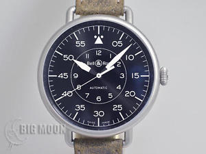 Authentic BELL & ROSS VINTAGE WW1 92MILITARY-CA Miquel Black Wristwatch Watch