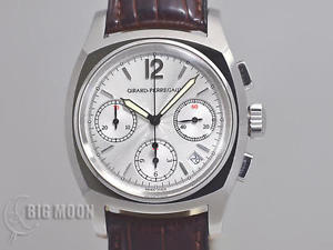 Authentic Girard-Perregaux Square-Kanbado Chronograph 2498 Silver Wristwatch