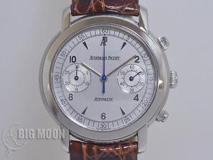 Men's AUDEMARS PIGUET Jules Automatic Chronograph Grey Silver SS Wrist Watch