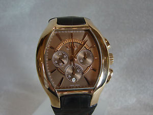 Ebel Ebellissimo Mens Chronograph Watch 18K Rose Gold