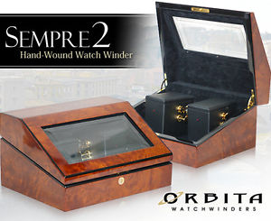ORBITA Luxury Brand Sempre 2 Automatic Watch Winder Winding Case Storage BOX