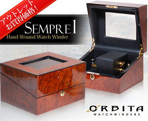 ORBITA USA Luxury Brand Sempre 1 Automatic Watch Winder Winding Torque Case BOX