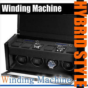 Luxury Watch EURO PASSION Winding Winder Collection Machine Glass Safe Case Box