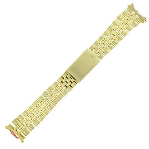 Rolex Data Jubilee 21-15mm 14K Oro Giallo Uomo Cinturino Orologio