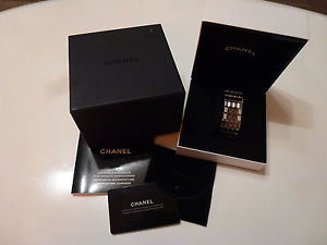 CHANEL MONTRE TABLETTE CHOCOLAT DIAMANTS AVEC CARTE AUTHENTICITE ET COFFRET