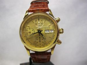 OROLOGIO WATCH UNO A ERRE  ORO 18 KT VINTAGE  GOLD WRIST WATCH CRONO AUTOMATICO