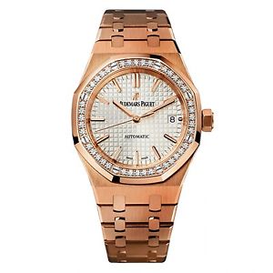 Audemars Piguet Royal Oak 18k Rose Gold Diamond Bezel Watch 15451OR.ZZ.1256OR.01