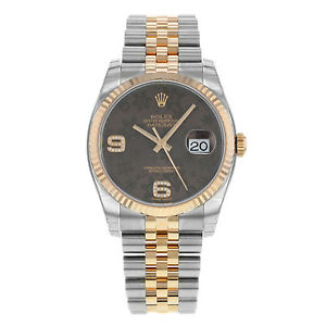 Rolex Datejust 116231 BRFDAJ 18K Rosa Oro & Automático De Acero Reloj Mujer