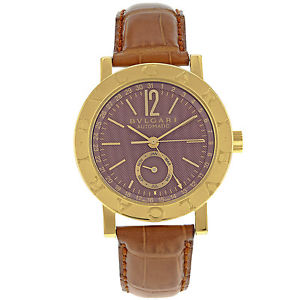 Bvlgari Diagono BB 38 GL AC 18k Gelbgold Automatik Herren Armbanduhr