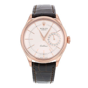 Rolex Cellini Data 50515 SBR 18K Oro Rosa Automatico Orologio Da Uomo