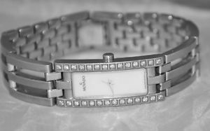 Pre-owned Movado Esperanza Ladies Baguette Diamond Dress Watch Restored 7" L