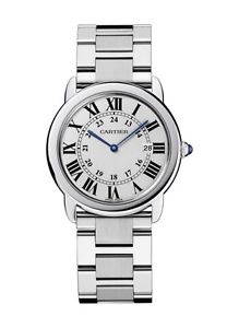 Cartier Ronde Solo W6701004 Acero Inoxidable Cuarzo Para Dama Reloj Pulsera