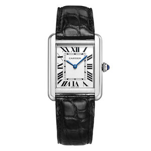 Cartier Solo Tanque W5200005 Acero Inoxidable Cuarzo Para Dama Reloj Pulsera