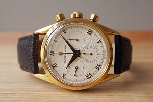 UNIVERSAL GENEVE COMPAX 18K SOLID GOLD MECHANICAL CHRONOGRAPH WATCH 1950 EDITION