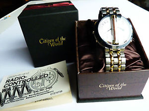 T201  Citizen AG 7004 - 51A Funkuhr RARE Radio Controlled Watch bicolor