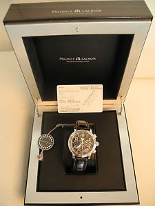 Maurice Lacroix Masterpiece Aviator FLYBACK ANNUAL CALENDAR silver dial Jahreska