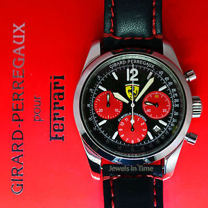 Girard Perregaux Steel Chronograph Mens Automatic Watch Box/Papers 4956