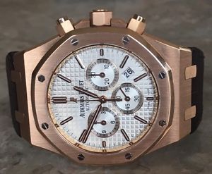 Men's Rose Gold Audemars Royal Oak 26320OR 41mm Chronograph! Box / Papers!
