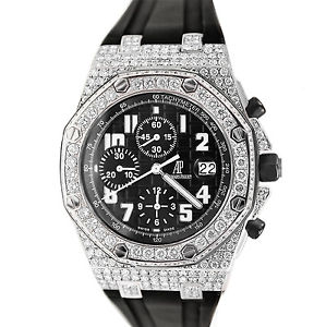 AUDEMARS PIGUET ROYAL OAK OFFSHORE CHRONOGRAPH 10 CTS DIAMONDS WATCH