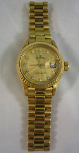 President Day Watch 18k SOLID YELLOW GOLD Croton Diamond Dial
