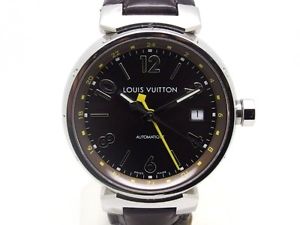 Authentic LOUIS VUITTON Tambour GMT Q1131 Automatic Watch F/S #205