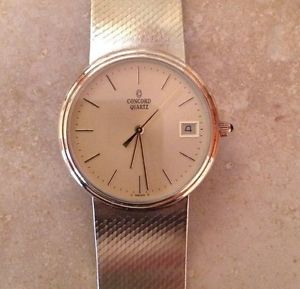 14K Gold CONCORD MARINER W/ Date - EUC!!!