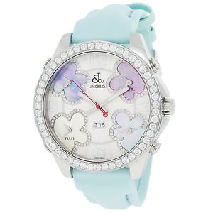 Jacob & Co. JCATH7 Fünf Zeitzone Edelstahl Diamant Quarz Unisex Armbanduhr