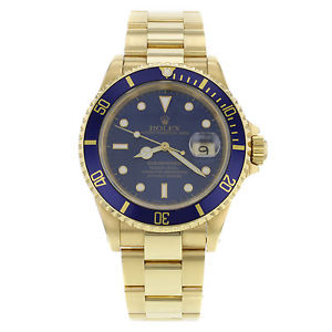 Rolex Submariner 16618 18K Giallo Oro Automatico Orologio Da Uomo