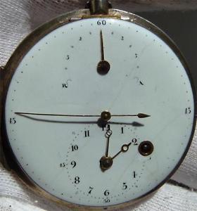 MUSEUM 18th C Chinese Qing Dynasty Verge Fusee Central hand Baillon pocket watch