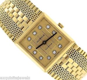 Elegant Ladies Vintage Juvenia 18K Yellow Gold Swiss Quartz Diamond Watch 11472