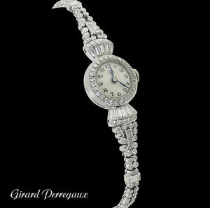 Girard Perregaux Platinum & 2.92 TCW Diamond Antique Lady's Watch W65
