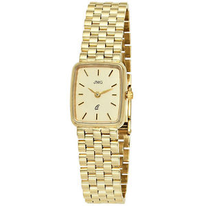 Damen-Armbanduhr Quarz Analog 585 Gold Gelbgold Mineralglas Goldbanduhr A31855