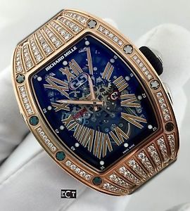 Richard Mille RM 037 Rose Gold Ladies Diamond Case Automatic