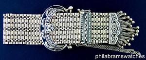 Hamilton Vintage Ladies 14k Yellow Gold Bracelet Hidden Watch Belt Buckle Motif