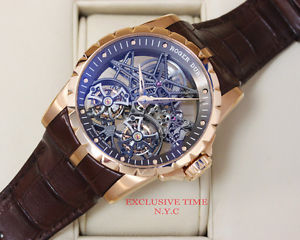 Roger Dubuis Excalibur Skeleton Double Tourbillon Rose Gold UNWORN RDDBEX0395