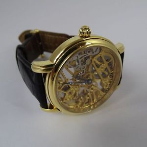 Maurice Lacroix Masterpiece 7048 18k Gold Skeleton Wristwatch