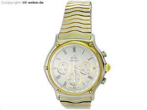 Ebel "1911 Chronograph" Stahl Gold